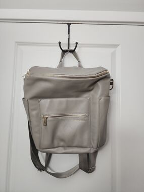 Fawn Design Vegan Leather Backpack Tote / Diaper Bag